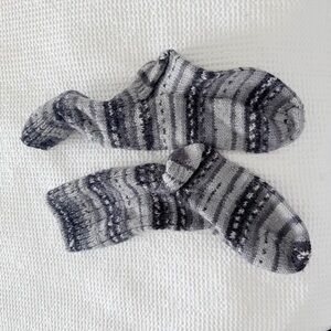 Gray Patterned Men's Socks
